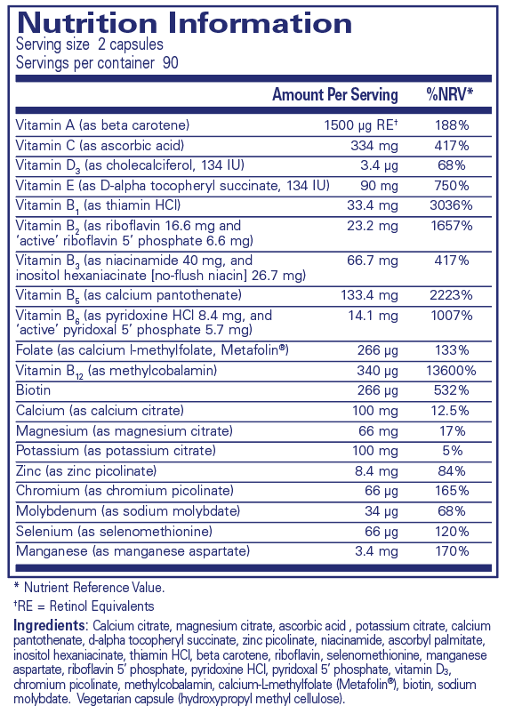 Pure Encapsulations Nutrient 950E without Copper, Iron & Iodine, 180 Capsules Online Hot Sale