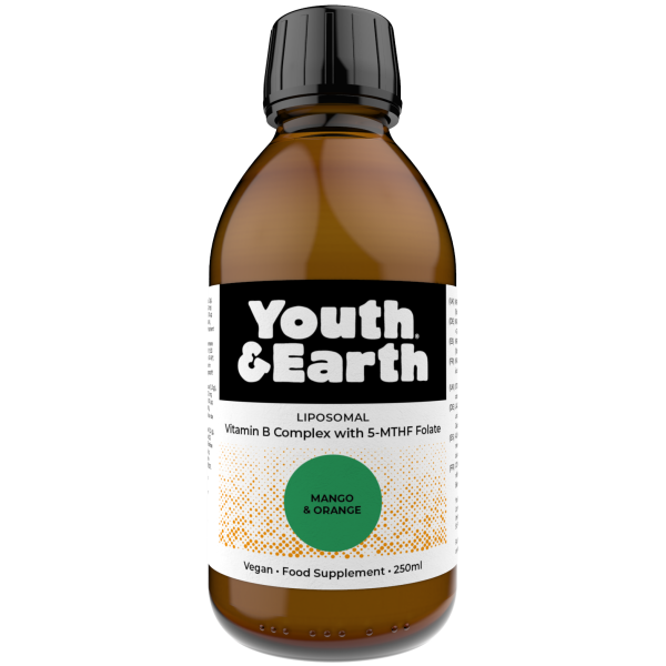 Youth & Earth Liposomal B Complex with 5-MTHF Folate, 250ml For Cheap