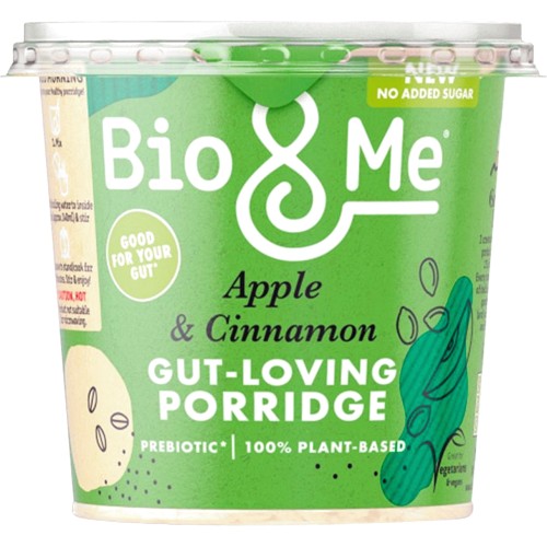 Bio & Me Apple & Cinnamon Gut-Loving Porridge Pots, 58gr Supply