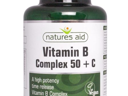 Natures Aid Vitamin B Complex + C, 100mg, 90 Tablets on Sale