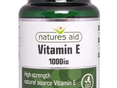 Natures Aid Vitamin E 1000iu Natural Form, 1500mg, 30 Capsules on Sale