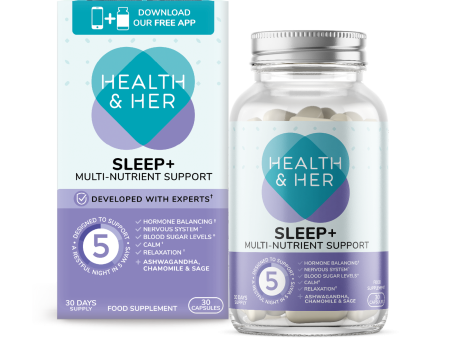 Health & Her Sleep+ Multi Nutrient Food Supplement, 60 Capsules Discount