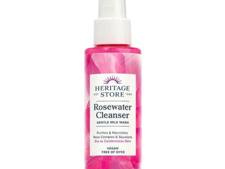 Heritage Store Rosewater Cleanser, 118ml For Cheap