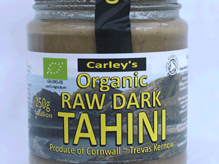 Carleys Organic Raw Dark Tahini 250g For Sale