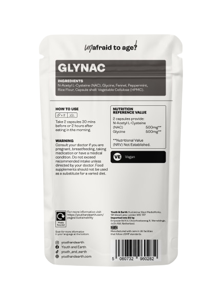 Youth & Earth GLYNAC (NAC & Glycine), 60 Capsules on Sale