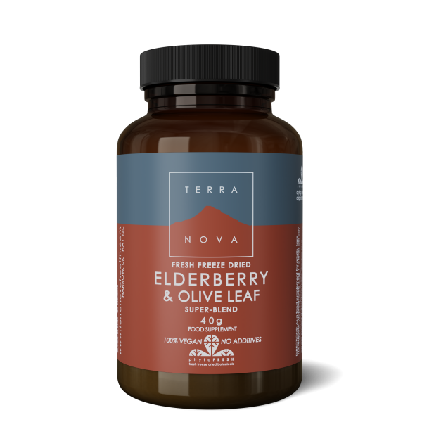 Terranova Elderberry & Olive Leaf Powder, 40gr on Sale