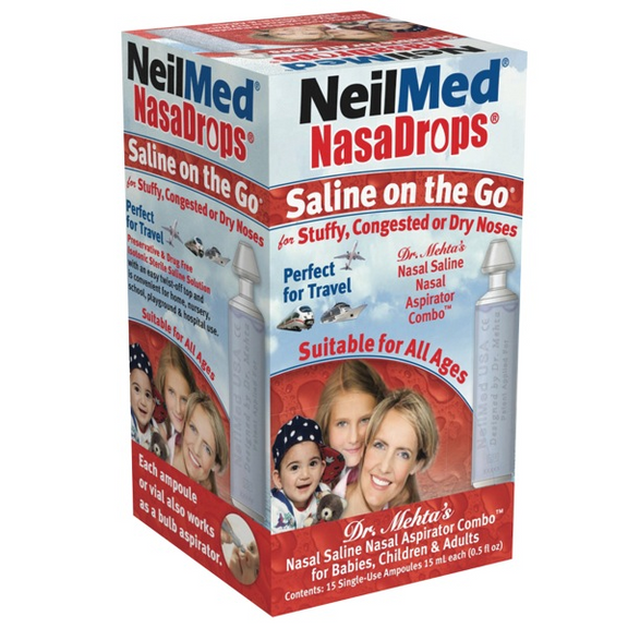 NeilMed NasaDrops Saline On The Go,  15 X 15ml Discount