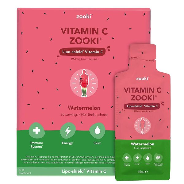 Zooki Liposomal Vitamin C 1,000mg- Watermelon Flavour, 30 x 15ml For Cheap