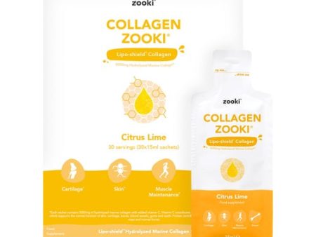 Zooki Marine Collagen 5,000mg Citrus Lime Flavour, 14 x 15ml on Sale