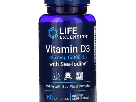 Life Extension Vitamin D3 with Sea-Iodine, 60 Capsules Fashion