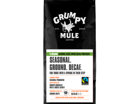 Grumpy Mule Organic Decaffeinated R&G Coffee 200g Online now