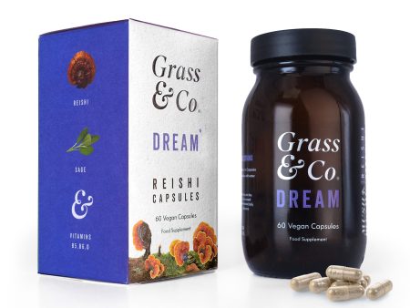 Grass & Co. DREAM Reishi Mushrooms with Magnesium + Chasteberry,  60 Vegan Capsules Sale