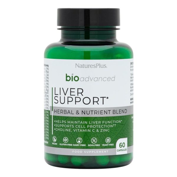 Nature s Plus Bioadvanced Liver Support, 60CAPS Hot on Sale