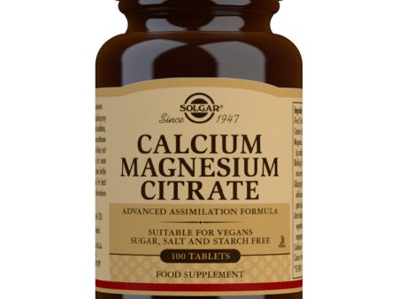 Solgar Calcium Magnesium Citrate, 100 Tablets For Discount